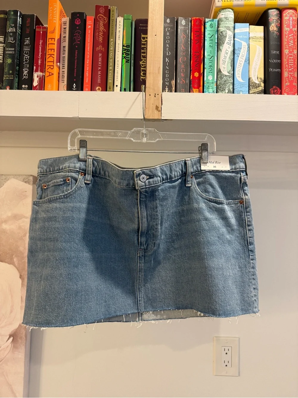Classic Light Blue Denim Mini Skirt - Unbranded